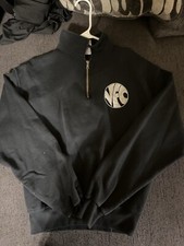 Men black quarter zip sweater