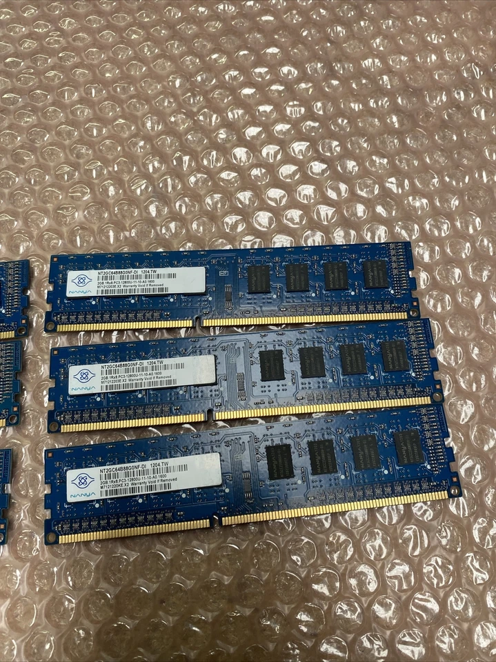 Nanya 12GB (6x2GB) 1Rx8 PC3-12800U RAM Memory DDR3 NT2GC64B88G0NF-DI - Image 3 of 4
