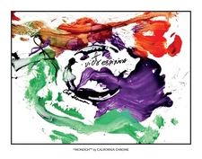 Moneigh print painted by CaliforniaChrome autographed by Art Sherman, V Espinoza