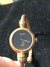 Gucci 18k YGP Women's MOP Dial Flexible 
