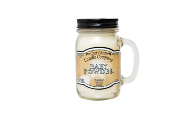 Our Own Candle 13oz Babypuder Duftkerze im Glas 100 Stunden Brenndauer
