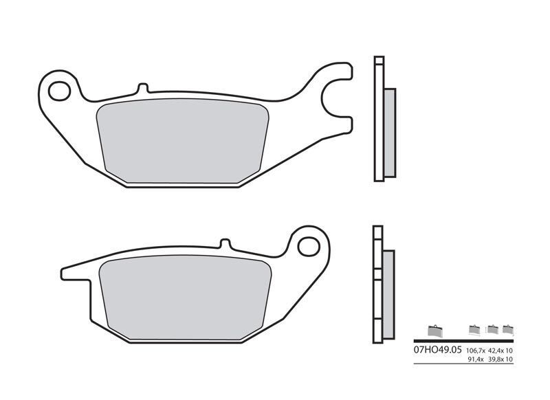 Plaquettes de frein AR BREMBO pour moto Honda XL 125 V Varadero