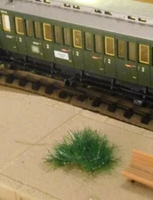 36 Self-Adhesive Dark Green Grass Bushes, Grass Spots, Approx. 16 mm Diameter