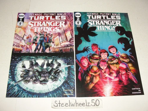 Teenage Mutant Ninja Turtles Stranger Things #1 & 2 Comic Lot IDW 2023