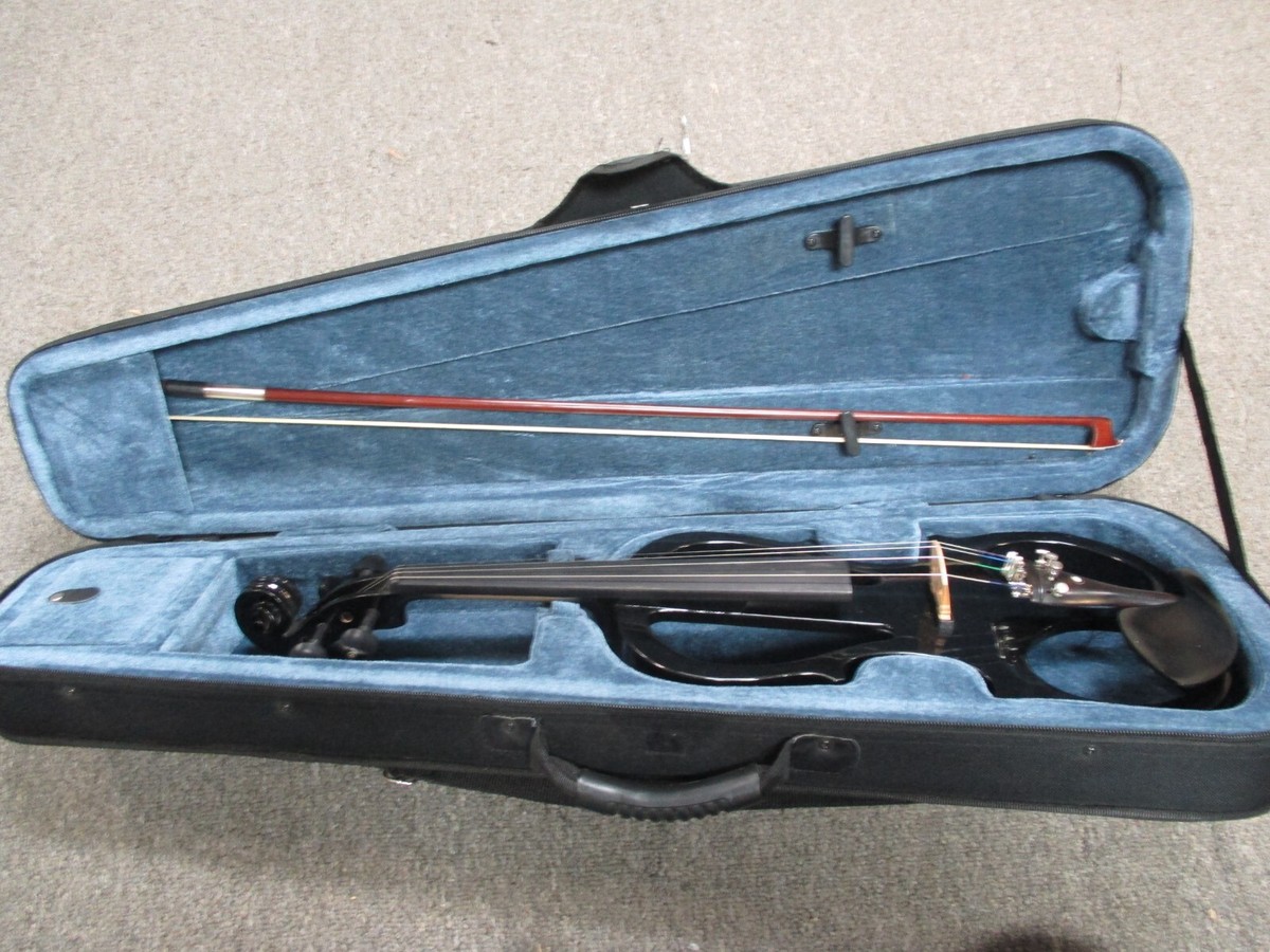 Cecilio Silent Violin Black w/ Bow & Case not working sold as-is
