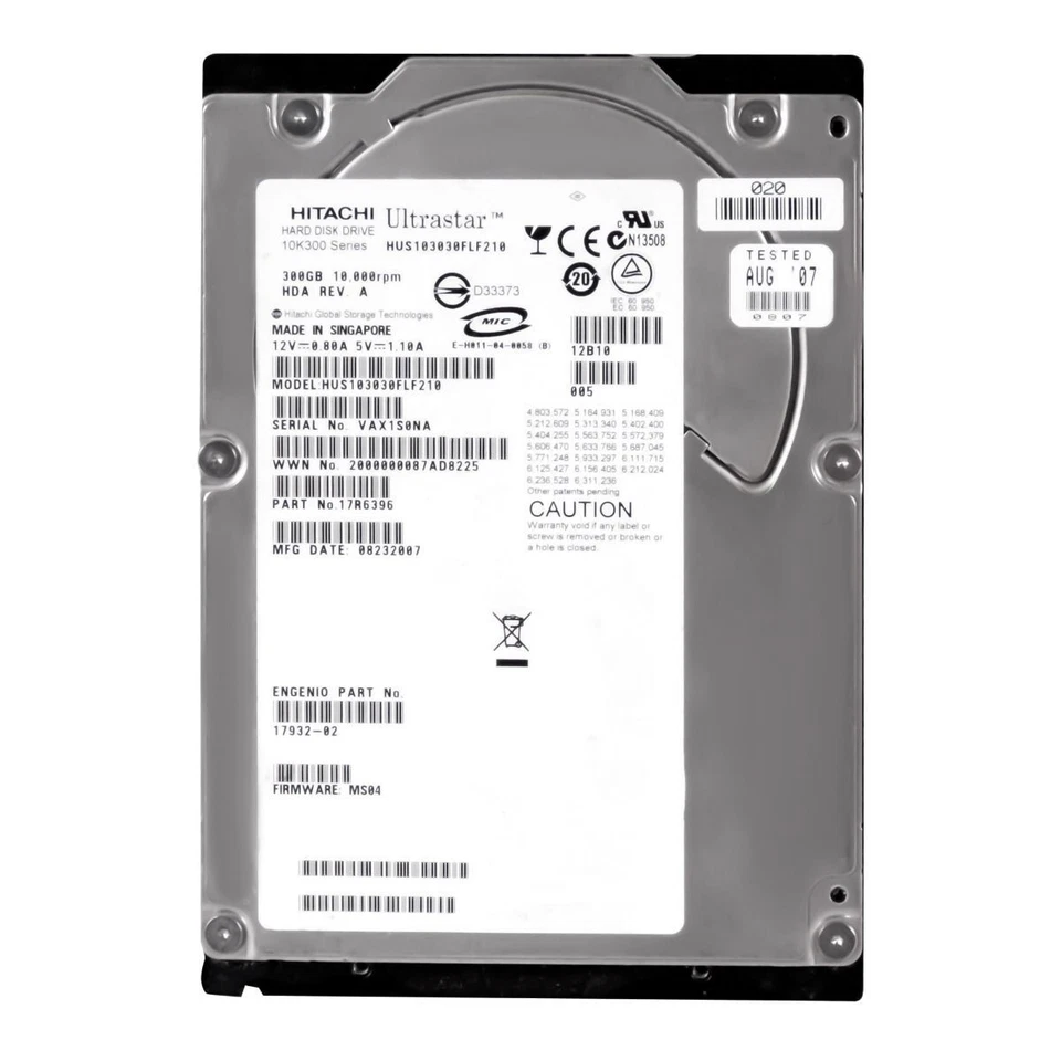 Hard Drive Hitachi 17R6396 HUS103030FLF210 300GB 10000RPM 16MB FC 3.5'' - Image 3 of 3