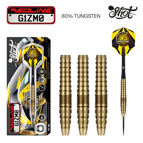 Shot Redline G1ZM0 Steel Tip Dart Set-80% Tungsten Barrels-24gm - 第 1/3 張圖片