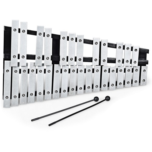 30 Note Foldable Glockenspiel Xylophone Aluminum Home Instrument w/ Bag
