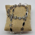 Vintage Enamel Necklace Bracelet Set Flower Floral Costume Jewelry set
