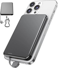 0.3" Ultra Slim 5000mAh MagSafe Portable Wireless Charger Power Bank for iPhone