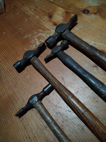 ⚡4 x JOB LOT VINTAGE CROSS PEIN PIN HAMMER SET SMALL MEDIUM LARGE TOOL BUNDLE - Picture 1 of 23