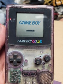 Nintendo Game Boy Color Atomic Purple Handheld System For Parts Or Repair