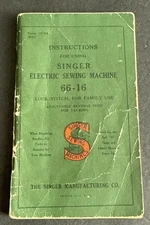 Vintage Singer Sewing Machines 66-16 Instruction Manual Owners Book 1940's