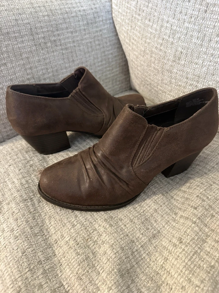 KIM ROGERS Womens Rizza Ankle Boots Shootie Booties Dark Brown Size 8 EXCELLENT - Image 2 of 4
