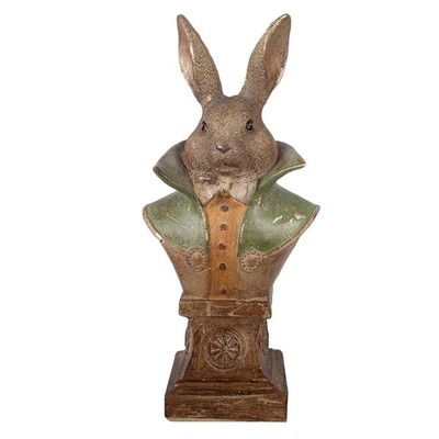Clayre & Eef - Deko Büste Hase Gold Kunststoff - 12x8x26 cm
