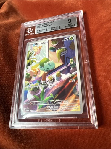 2024 POKEMON SCR EN-STELLAR CROWN ILLUSTRATION RARE #143 BULBASAUR BGS 9