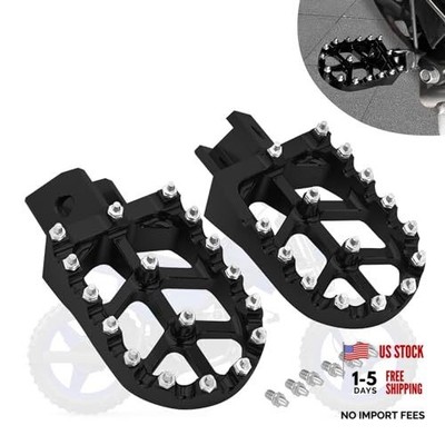 Dirt Bike Foot Pegs,CNC 7075 Aluminum footpegs Pedal Rest for PW50 1981 black