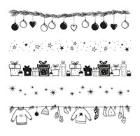 Rayher Clear Stamps WeihnachtsbordüRen 9.7X10.3 Cm MotivgrößE 1.0 Bis 9.7 Cm