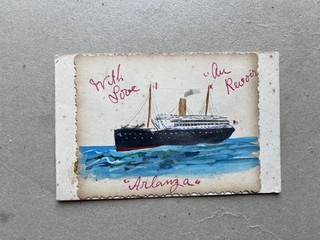 M) Biglietto calendario 1934 nave piroscafo Arlanza