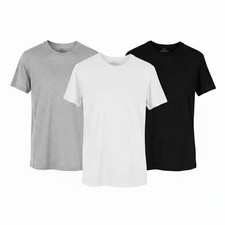 Image of CALVIN KLEIN Men T-Shirt XL Short Sleeve Tricot Classic Fit Underwear 3 Pack *
