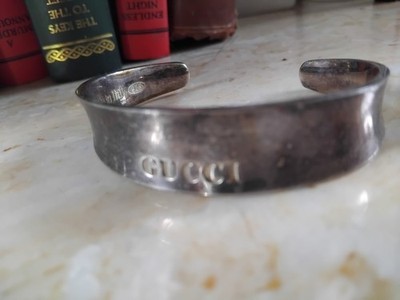 Vintage 1960s Gucci Solid sterling Silver 925 Beautiful Bangle bracelet 