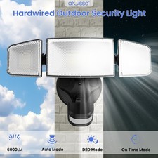 3 Head LED Security Wall Lamp 3CCT Aluminum Motion Sensor Outdoor Flood Light
