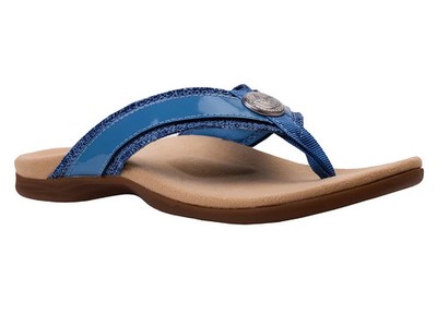Spenco Women's Sutton Niagra Blue Sandal Slide Flip Flop