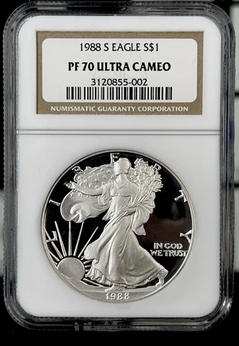 1988 S Proof Silver Eagle NGC PF70 ULTRA CAMEO GC261
