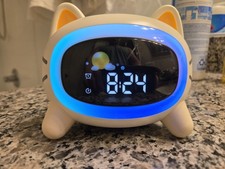 Papapt Kids Alarm Clock Cute Alarm Clock for Kids Sleep Training Cat/Kitty Works