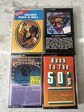 Lot 4 Music Cassettes BACK TO THE 50s -60s DANCE PARTY-GOLDEN R R- GOD OLD R R