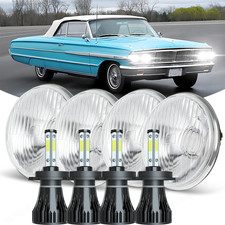 4PCS DOT 5 3/4" 5.75 LED Headlights HI/LO DRL For Oldsmobile 442 98 F85 Cutlass