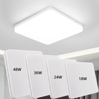 Modern LED Ceiling Light Square Panel Down Lights Bathroom Kitchen Bedroom Lamp