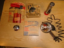 Mixed Lot Vintage Car Accessories / Cleaner / Polish Kit / Spot Light / Gas Cap