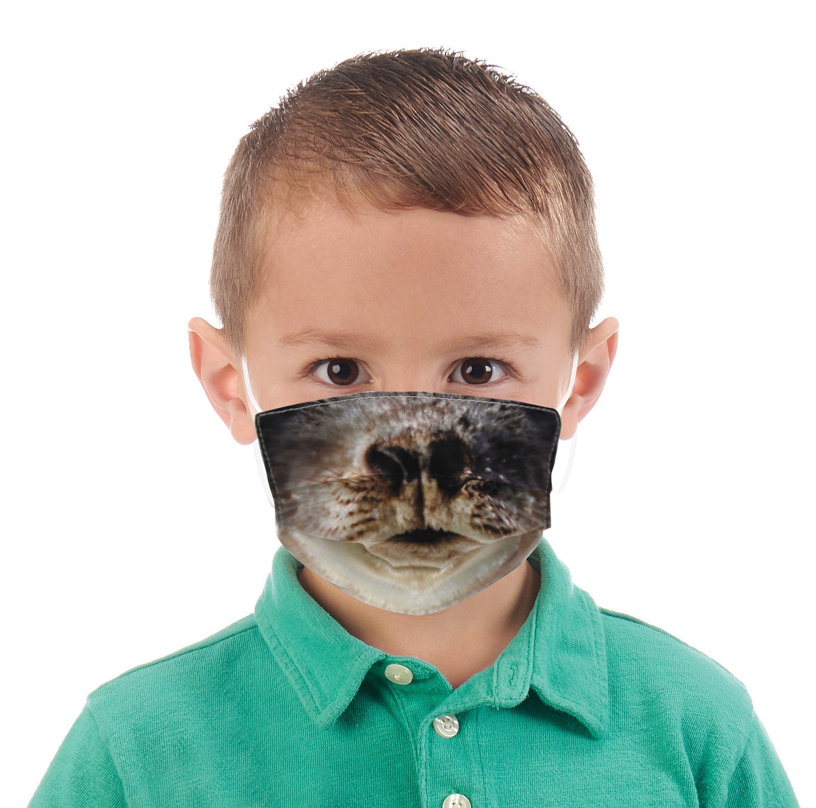 Веселые молодежные маски для лица с изображением животных Wildlife Artists, моющиеся, многоразовые - Harbor Seal