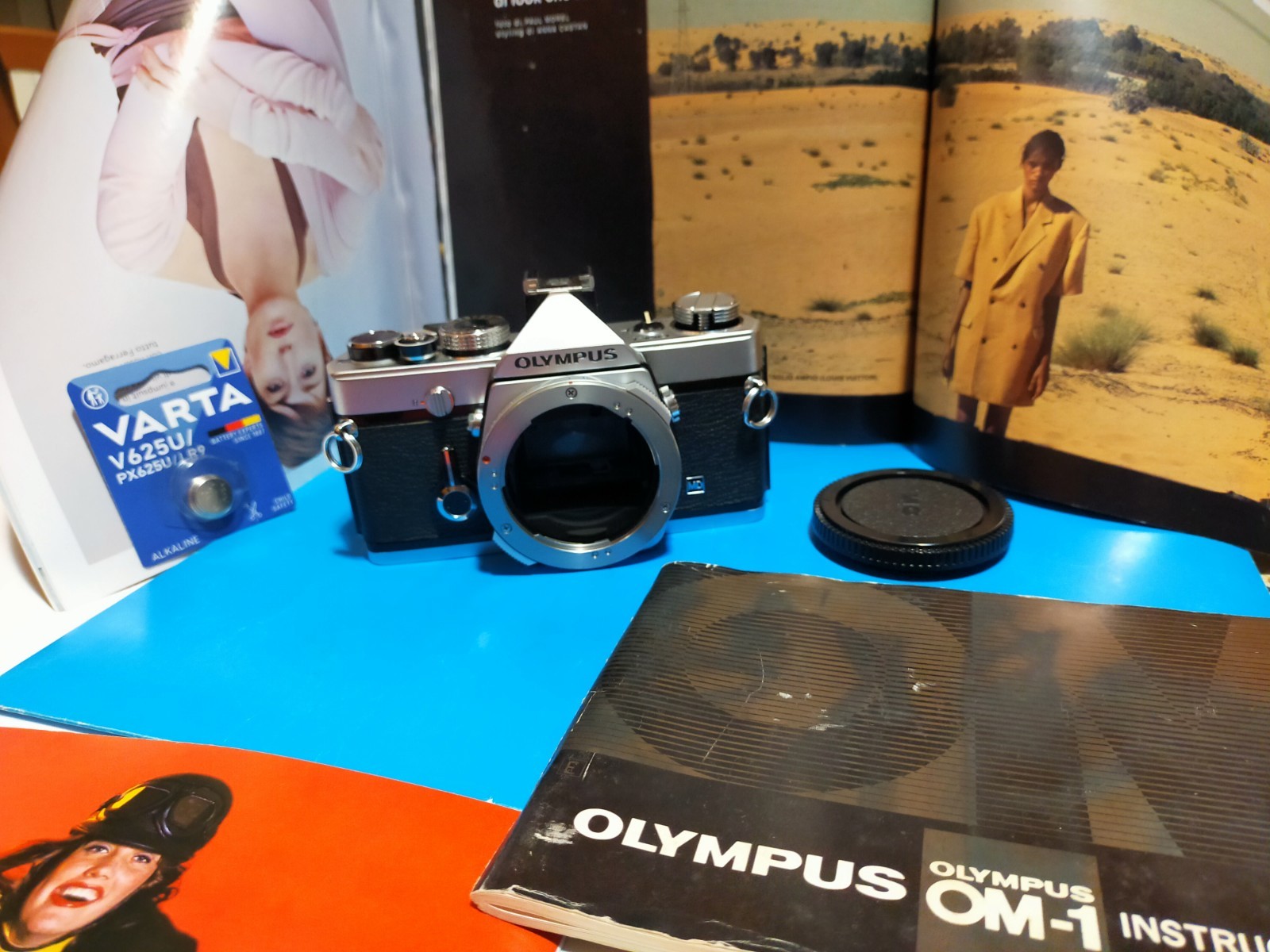 🚣vintage OLYMPUS OM1 md 💯% OVHLD (Meter 1,5V) OM-1 MD .. fine ☜(•‿•)