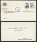 1972 #595/597 15c/25c Landscapes FDC British American Bank Note Cachet Insert