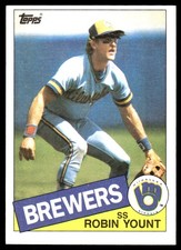 Robin Yount 1985 Topps #340 Brewers MLB READ FREE SHIPPING AutographDen