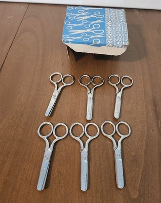 Kleencut Left Hand Scissors School Safety Round Tips Lot Of 6 W Box 