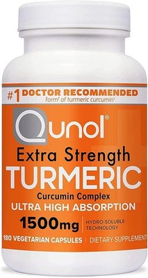 Turmeric Curcumin 1500mg Extra Strength Joint Support 180 Veggie Capsules