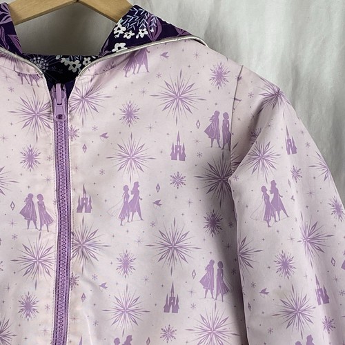 Disney Park Frozen Ana & Elsa Kids Purple Rain Jacket Size 7/8 - Picture 12 of 24