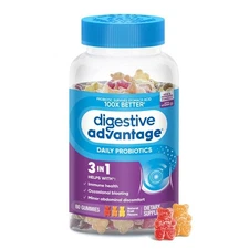 Schiff Digestive Advantage Daily 3 in 1 Probiotic Gummies, 80 Count, Exp 01/27