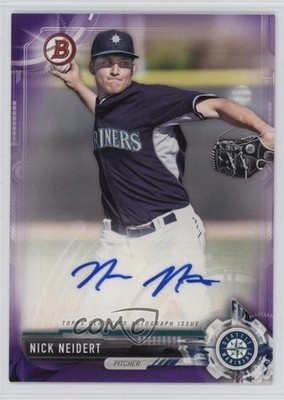 2017 Bowman Retail Prospect Purple /250 Nick Neidert #PA-NN Auto 5c2