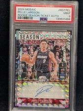 2024 Mosaic Pelle Larsson Rookie Season Ticket Auto PSA 9 Heat 🔥RC MINT