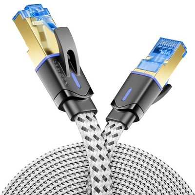 10m CAT 8 Patchkabel Flachkabel RJ45 LAN DSL Kabel Ethernet Netzwerkkabel