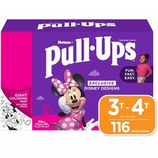 Huggies Pull-Ups Potty Training Pants for Girls, 3T-4T 32-40 Pounds 116 Count 