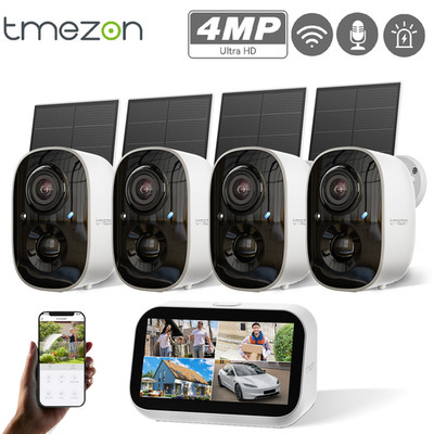 Solar PTZ Battery Powered Outdoor Wireless WIFI Security Camera System Monitor