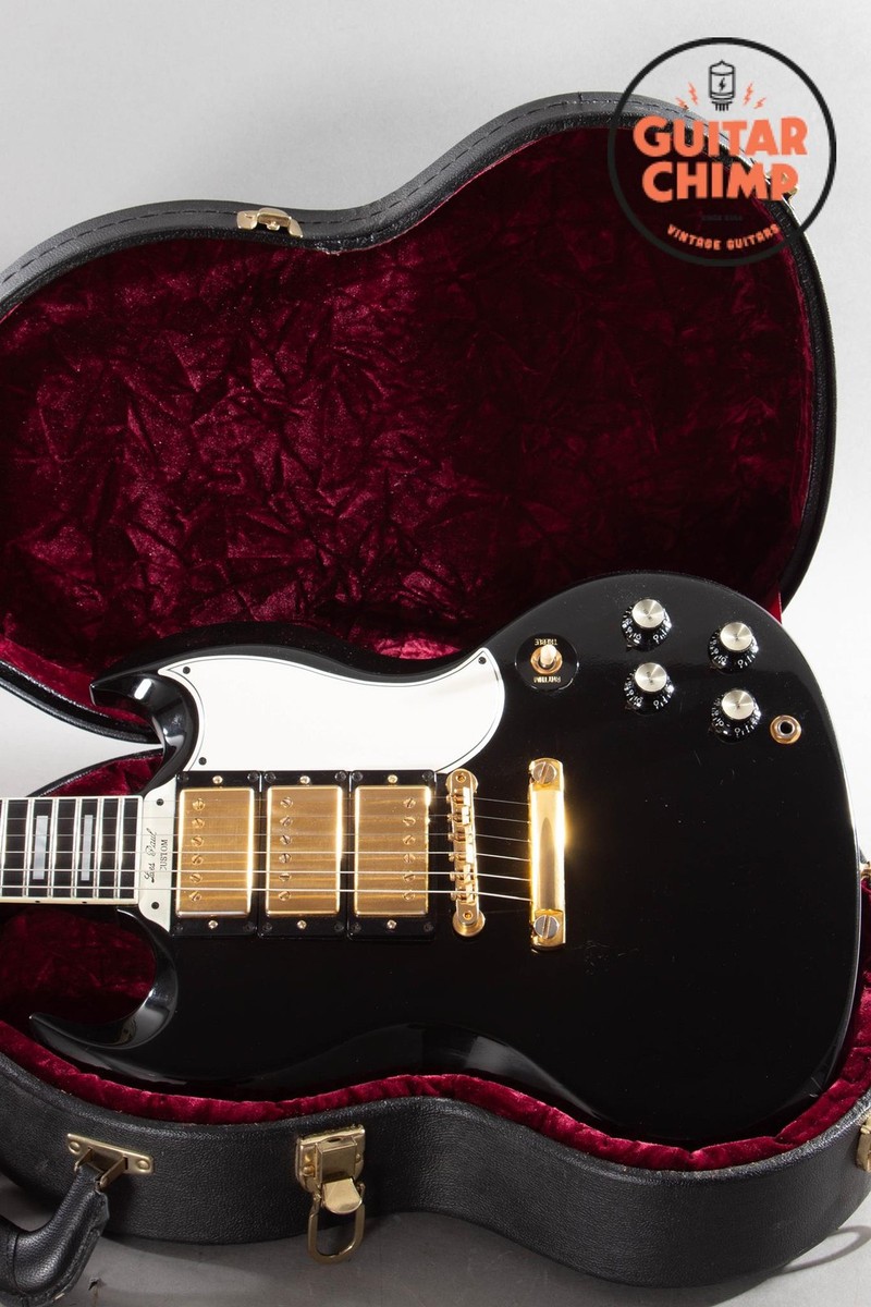 2006 Gibson Custom Shop SG Custom – 3-Pickup Black Beauty, Ebony