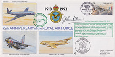 Tornado F3 ZE160 FLOWN Cover: RAF(75)25 RAF 75th Anniversary+AOC 11 Group Signed