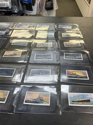 John Player & Sons British Naval Craft 1939 Set of 25 Large Format Cards
