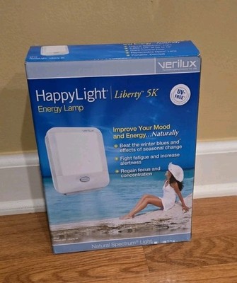Pre-owned Verilux Happy Light Liberty 5000 5K Energy Light Therapy Lamp